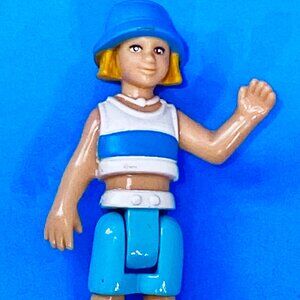 Fisher-Price Sweet Streets Beach House Girl Doll Figure Blonde 2.25"